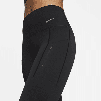 Nike Go Leggings in voller Länge mit Taschen, starkem Halt und hohem Bund für Damen