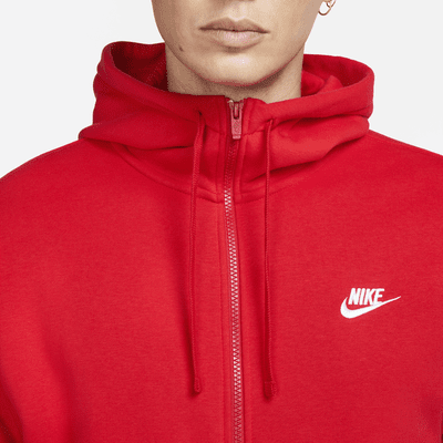 Sudadera con gorro de cierre completo para hombre Nike Sportswear Club Fleece