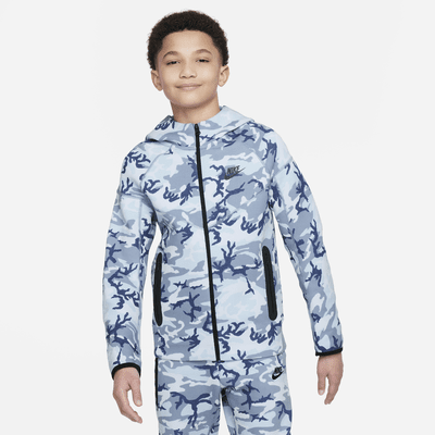 Nike Tech Fleece Sudadera con capucha y cremallera completa de camuflaje - Niño