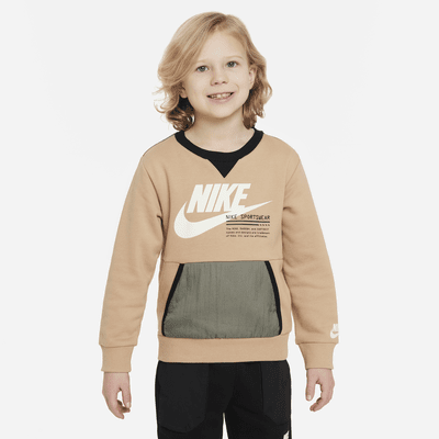 Sudadera de cuello redondo de French Terry para niños talla pequeña Nike Sportswear Paint Your Future