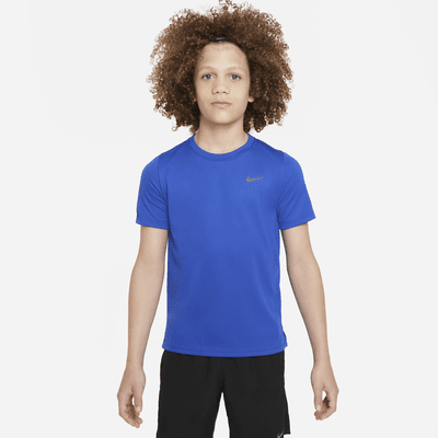 Nike dri fit outlet miler blue t shirt