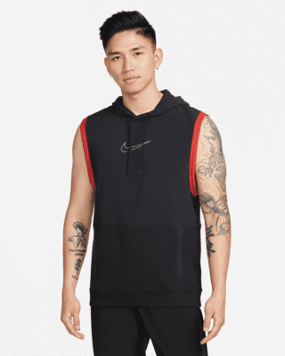 Nike Dri-Fit Men'S Sleeveless Hooded Pullover Training Top. Nike Vn