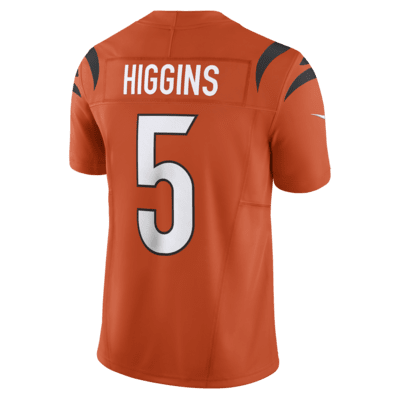 Jersey de fútbol americano Nike Dri-FIT de la NFL Limited para hombre Tee Higgins Cincinnati Bengals