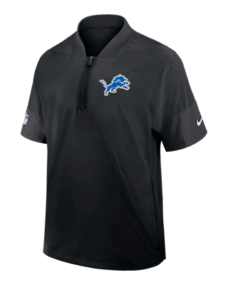 Мужская куртка Detroit Lions Sideline Coach Nike NFL 1/2-Zip Short-Sleeve