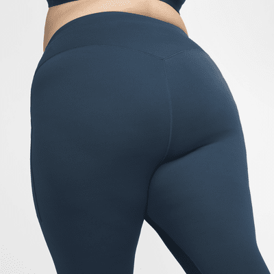 Leggings 7/8 de tiro alto y sujeción media con bolsillos para mujer (talla grande) Nike Universa