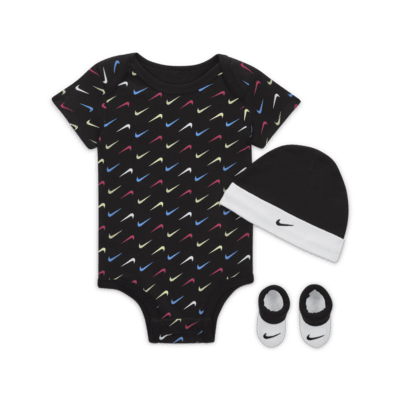 Conjunto de 3 peças com body Jordan Baby 3-Piece Swoosh Boxed Set para bebé