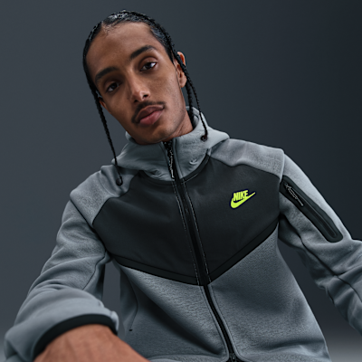 Nike Tech Windrunner herenjack van fleece met rits over de hele lengte