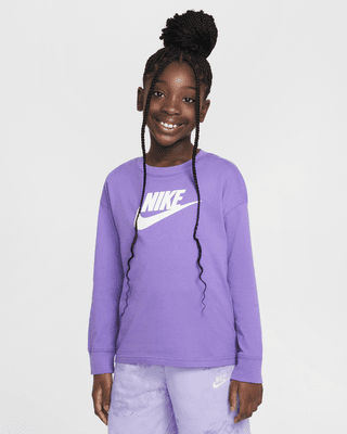 Подростковая футболка Nike Sportswear Big Kids' (Girls') Long-Sleeve