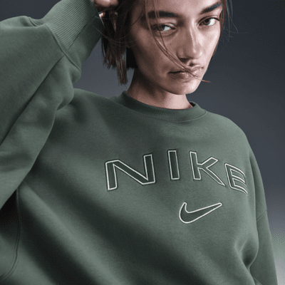 Sweat ultra-oversize à col ras-du-cou et logo Nike Sportswear Phoenix Fleece pour femme