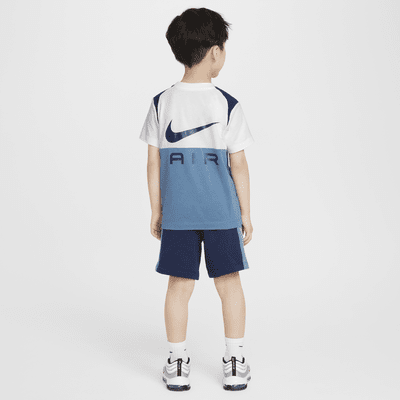 Conjunto de shorts de 2 piezas de tejido Fleece para preescolar Nike Air