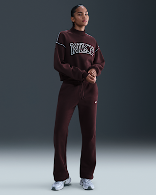 Женские  Nike Sportswear Phoenix Fleece Mid-Rise Open-Hem Pants