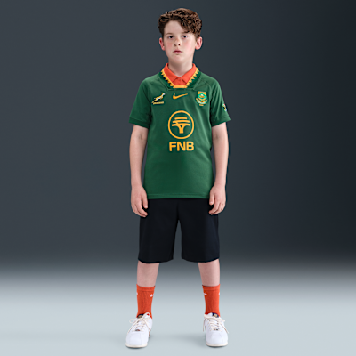 Springboks 2025/26 Stadium Home Nike Rugby Replika-Heimtrikot (ältere Kinder)