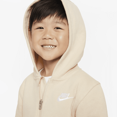 Conjunto de dos piezas de sudadera con gorro infantil Nike Full-Zip Club Set