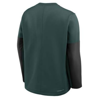 Playera de manga larga universitaria Nike Therma-FIT para hombre Michigan State Sideline Coach