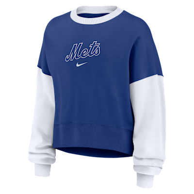 New York Mets Primary Women's Nike MLB Pullover Crew