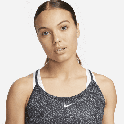 Nike Dri-FIT One Kurz-Tanktop mit Print für Damen