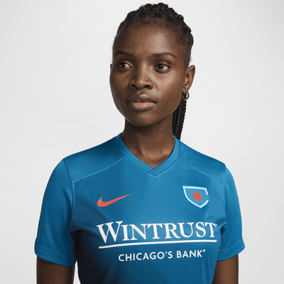 Jersey Nike Dri-FIT de la NWSL replica del Chicago Red Stars visitante 2024 Stadium para mujer