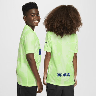 Jersey de fútbol Nike Dri-FIT Replica del FC Barcelona alternativo 2024/25 Stadium para niños talla grande