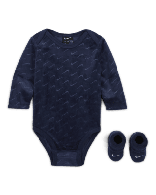 Детские  Nike Baby (0-9M) Velour Swoosh 2-Piece Bodysuit Boxed Set