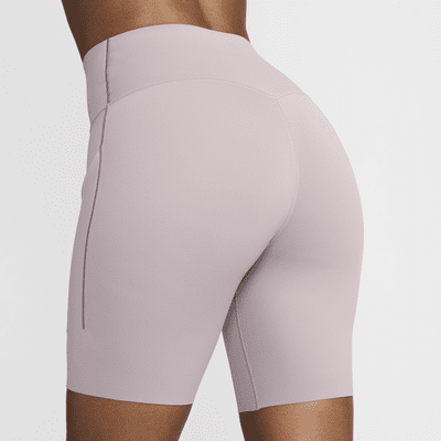 Shorts da ciclista 20 cm a vita alta e sostegno medio con tasche Nike Universa – Donna