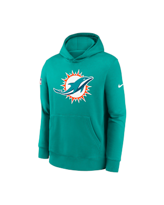 Детское худи Miami Dolphins Sideline Club Big Kids' Nike NFL Pullover Hoodie