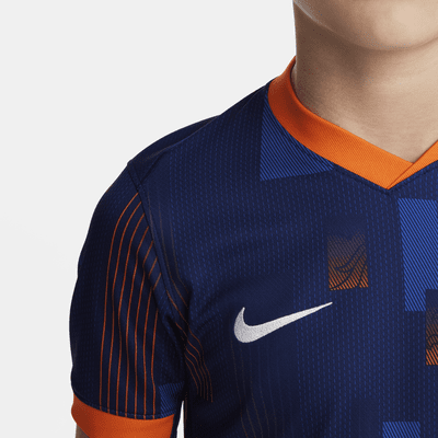 Camisola de futebol de réplica Nike Dri-FIT do equipamento alternativo Stadium Países Baixos (equipa masculina) 2024/25 Júnior