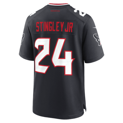 Jersey de fútbol americano Nike de la NFL Game para hombre Derek Stingley Jr. Houston Texans