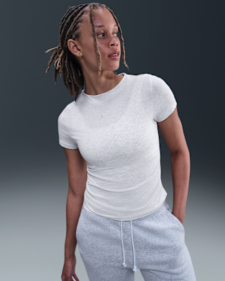 Женские тайтсы Nike Sportswear Chill Knit Tight Short-Sleeve Mock-Neck Top