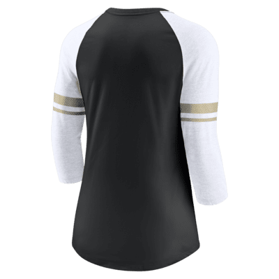 Playera de manga de 3/4 para mujer Nike Fashion (NFL New Orleans Saints ...