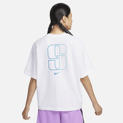 Playera de básquetbol de corte cuadrado para mujer Sabrina