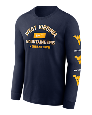 Мужская футболка West Virginia Campus Classic Location Nike College Long-Sleeve