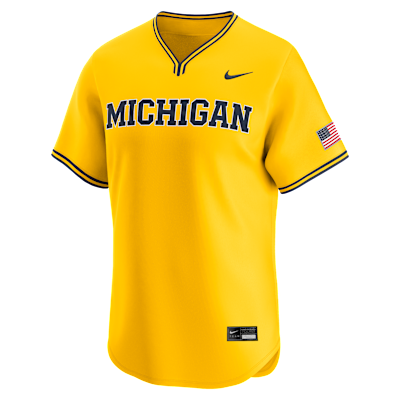 Michigan Wordmark Men's Nike College Limited Baseball Jersey
