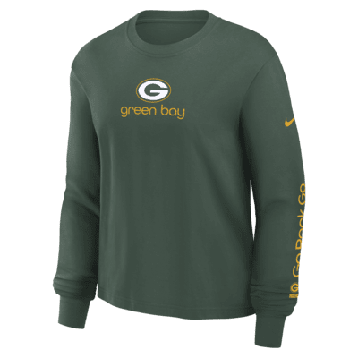 Green Bay Packers Boxy Women's Nike NFL Long-Sleeve T-Shirt