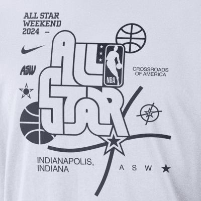 เสื้อยืดแขนยาวผู้ชาย Nike NBA Max90 2024 NBA All-Star Weekend