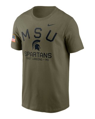 Мужская футболка Michigan State Spartans Military Appreciation Team Issue Nike Dri-FIT College