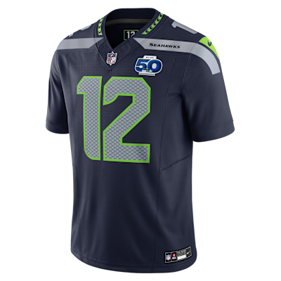 Jersey Nike Dri-FIT de la NFL Limited para hombre 12s Seattle Seahawks 50th Anniversary