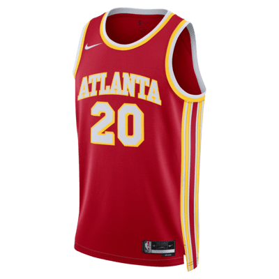 Jersey Nike Dri-FIT de la NBA Swingman para hombre Atlanta Hawks Icon Edition 2022/23