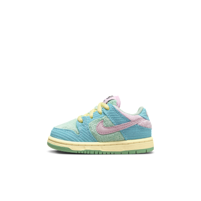 Nike Dunk Low sneaker Blue Gaze/Bicycle Yellow/Enamel Green/Light Arctic Pink