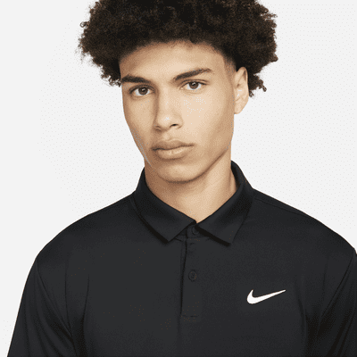 Pánská jednobarevná golfová polokošile Nike Dri-FIT Tour