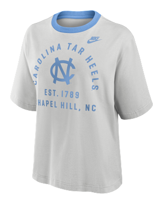Женская футболка North Carolina Legacy Arch Script Boxy Nike College
