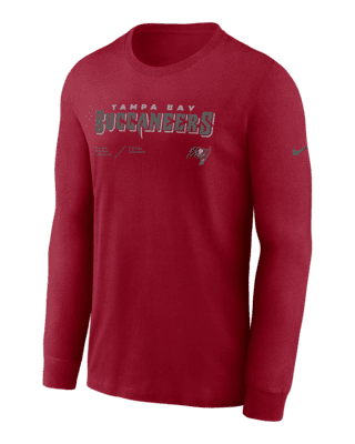 Nike Men's Dri-Fit Sideline Team (NFL Tampa Bay Buccaneers) Long-Sleeve T-Shirt in Red, Size: Small | 00LX6DL8B-0BI