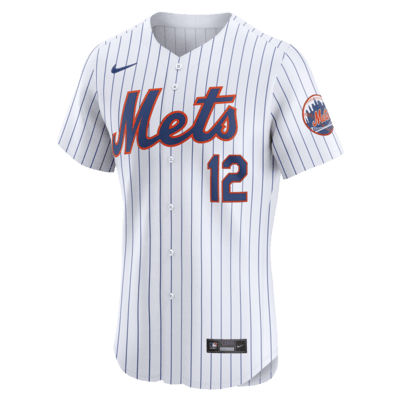 Jersey Nike Dri-FIT ADV de la MLB Elite para hombre Francisco Lindor New York Mets