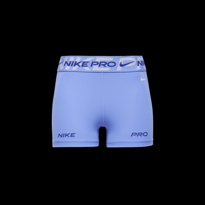 Nike Pro bikeshorts met halfhoge taille en graphic voor dames (8 cm)