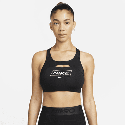Nike Pro Dri-FIT Swoosh Women's Medium-Support Non-Padded Graphic Sports Bra. Nike CA