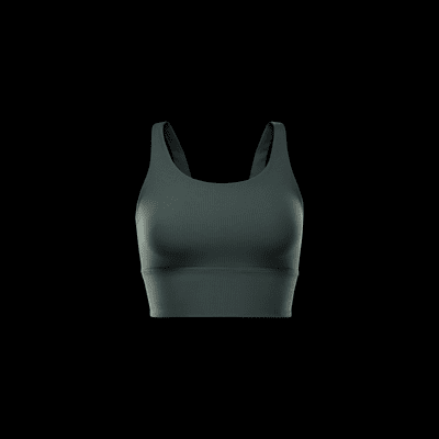 Brassière de sport longue rembourrée à maintien léger Nike Zenvy Rib pour femme