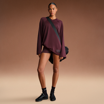 NikeSKIMS Airy Women's Oversized V-Neck Long-Sleeve Top