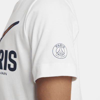 Paris Saint-Germain Swoosh Older Kids' Nike Football T-Shirt