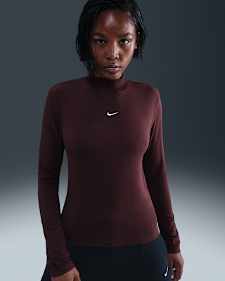 Женская футболка Nike Sportswear Chill Knit Slim Long-Sleeve Mock-Neck