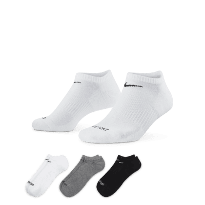 Calcetines de entrenamiento ocultos, con
amortiguación, Nike Everyday Plus (3
pares)