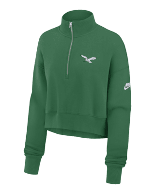 Женские  Philadelphia Eagles Rewind Phoenix Nike NFL Cropped 1/4-Zip Crew